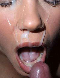 Amateur girlfriends enjoy getting their faces covered in milky jizz