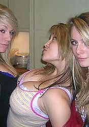 Photo collection of a group of amateur heavy-chested babes