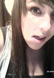Picture collection of an amateur kinky chick showing her big round tits