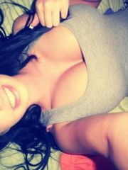 Gallery of an amateur busty babe camwhoring at home