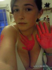 Selection of a busty cutie posing sexy while camwhoring
