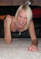Picture collection of an amateur sleazy chick fingering her twat
