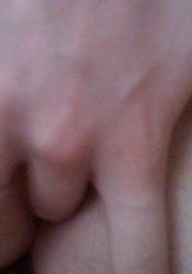 Picture collection of a slutty GF poking her twat