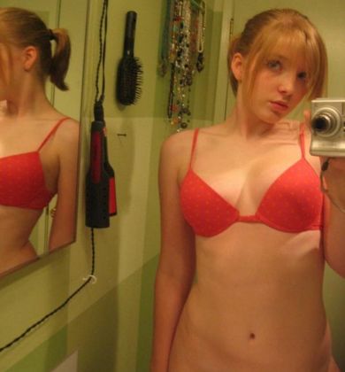 Selection of a kinky teen stripping naked while camwhoring