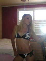 Collection of a sexy blonde babe camwhoring in her bedroom