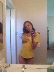 Nice collection of a brunette cutie showing her tits