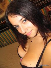 Picture collection of a heavy-chested amateur chick posing