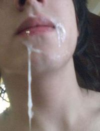 Pictures of amateur sleazy chicks squirted with cum