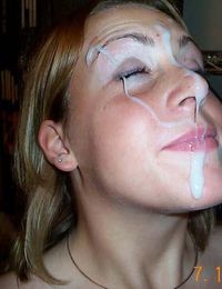 Picture collection of wild bitches who got cum-drenched and loving it