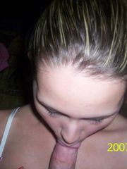 Amateur horny teen giving head and getting jizzed on
