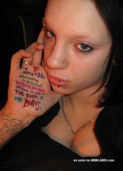 Picture set of an amateur hot punk rocker chick