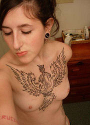 Pictures of a tattooed emo amateur GF