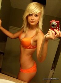 Collection of amateur blondes self shooting in the mirror
