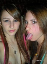 Cute lesbian teen girlfriends selfshooting together