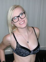 Hot And Sexy Nerd Babe Modeling Nude Around House